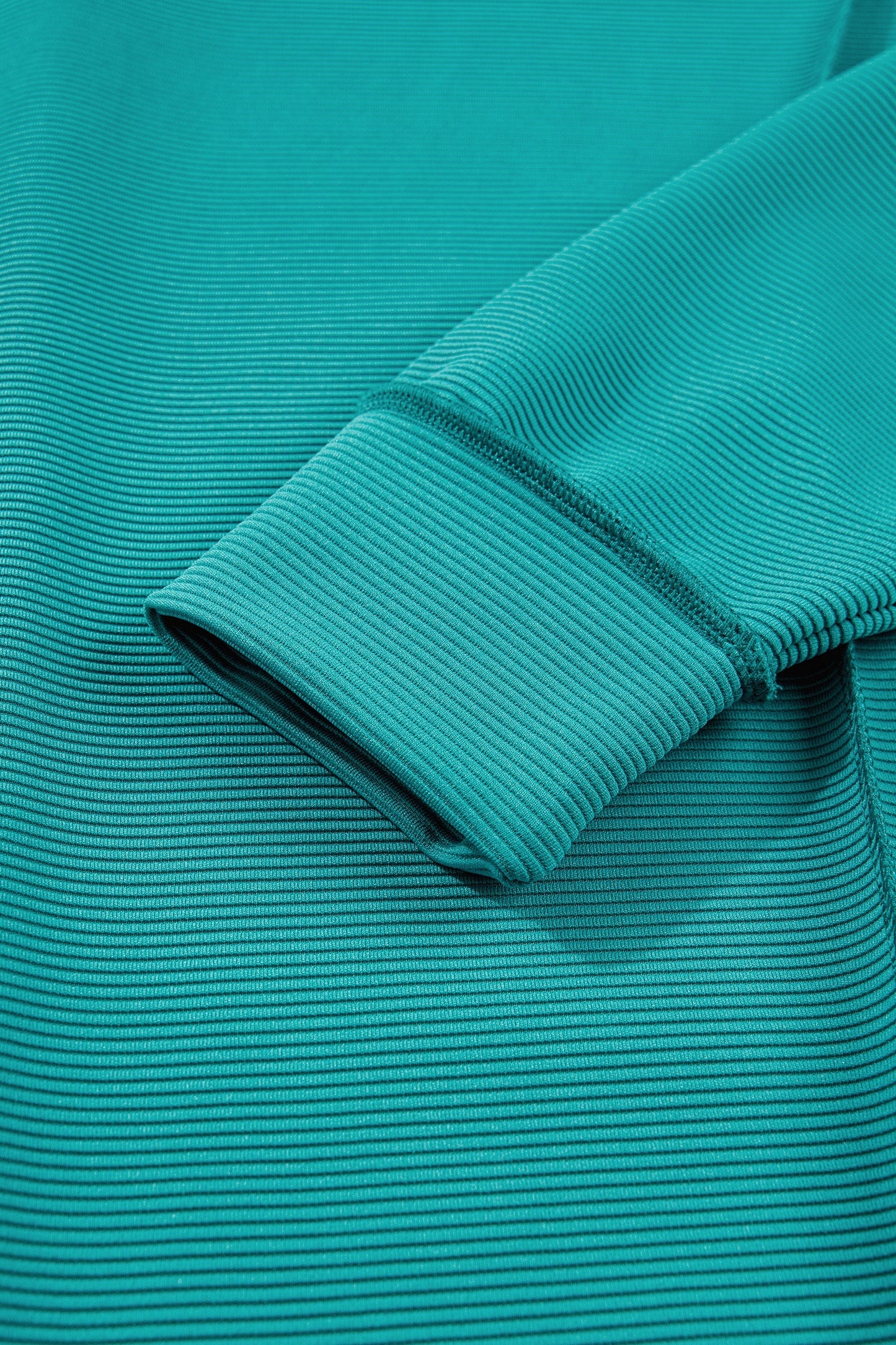 Ribbed Exposed Seam Drop Shoulder Pullover