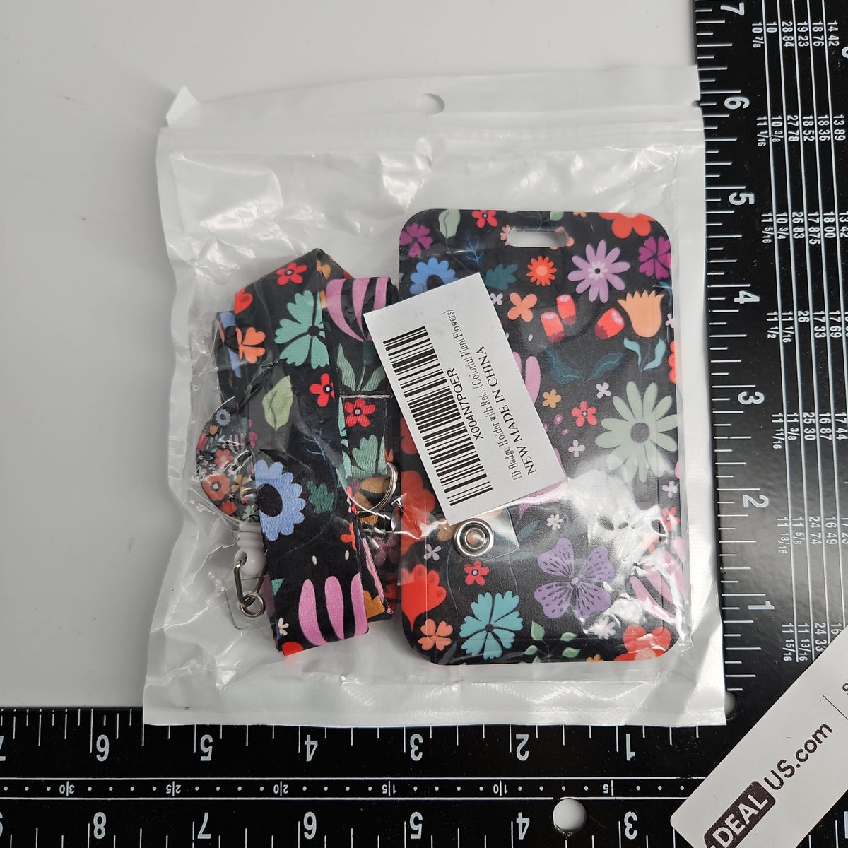 Colorful Plant Flowers ID Badge Holder