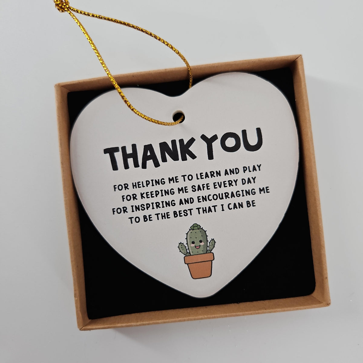 Hialektur Ceramic Heart Teacher Appreciation Ornament