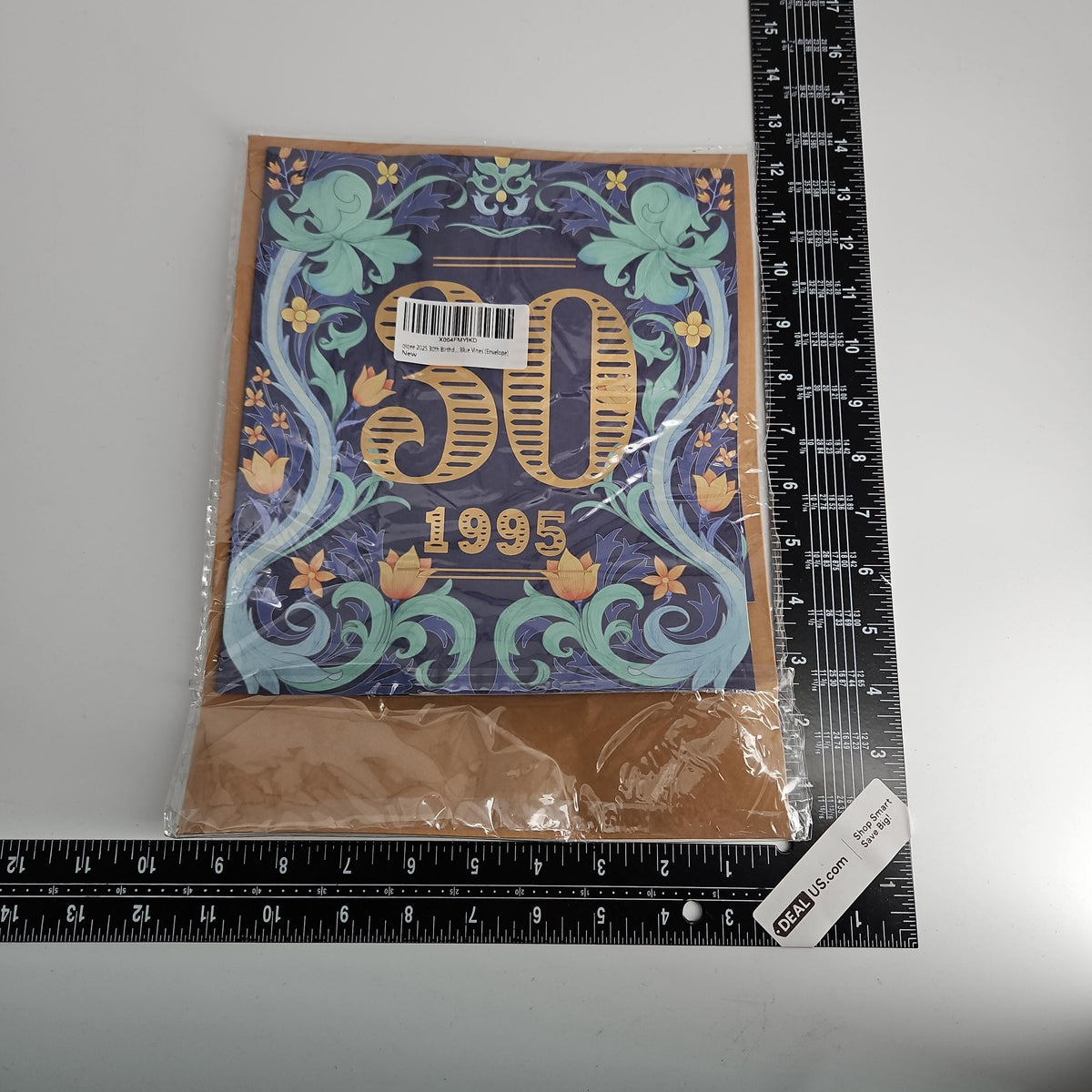 Qigee 30th Birthday Card, Blue Vines, 1995