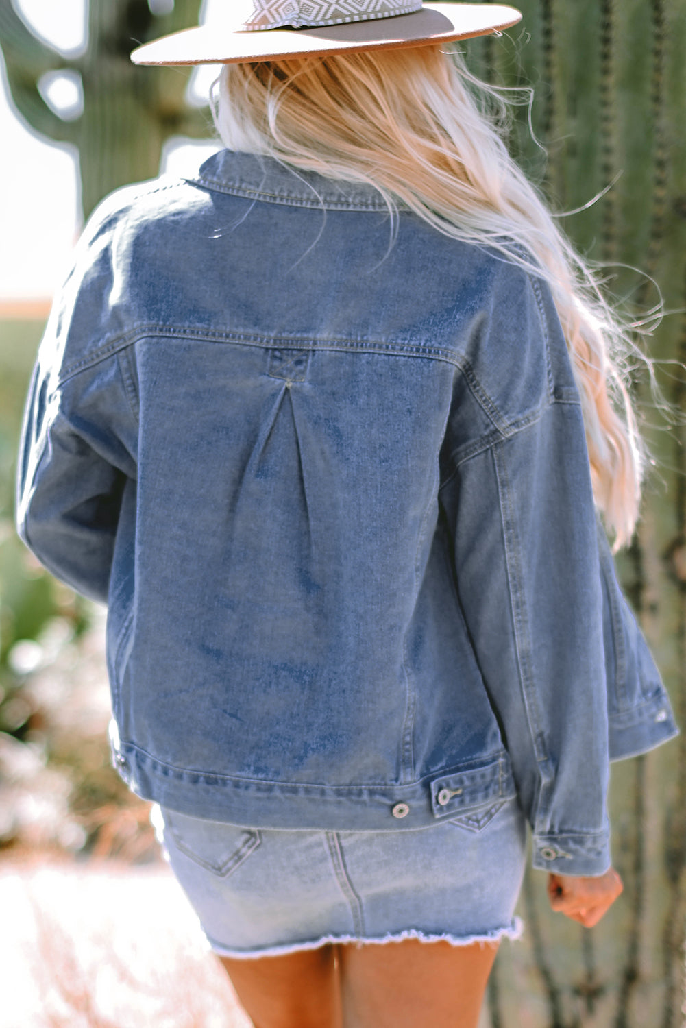 Ella Wind Washed Oversize Jacket
