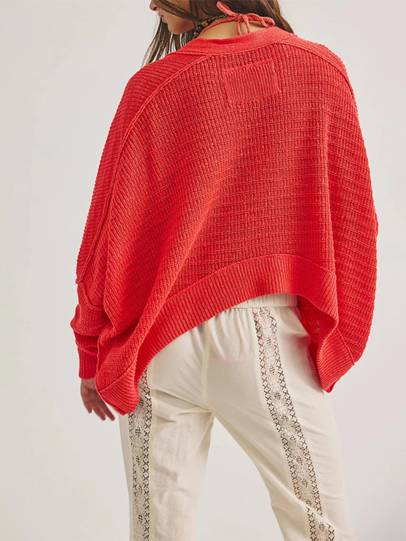 Open-Front Long Sleeve Knit Cardigan