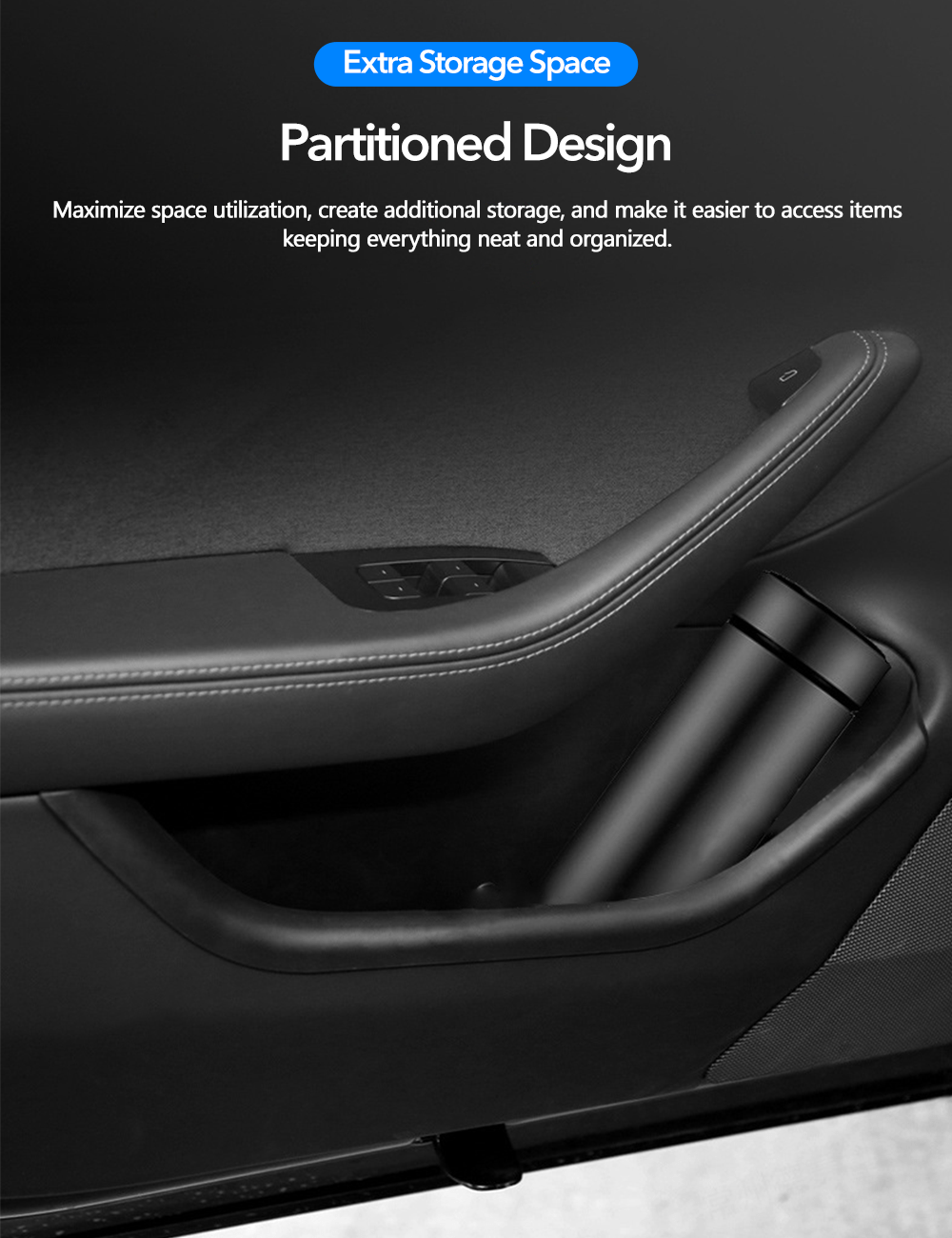Door Storage Box for Tesla Model 3 Highland (TPE)