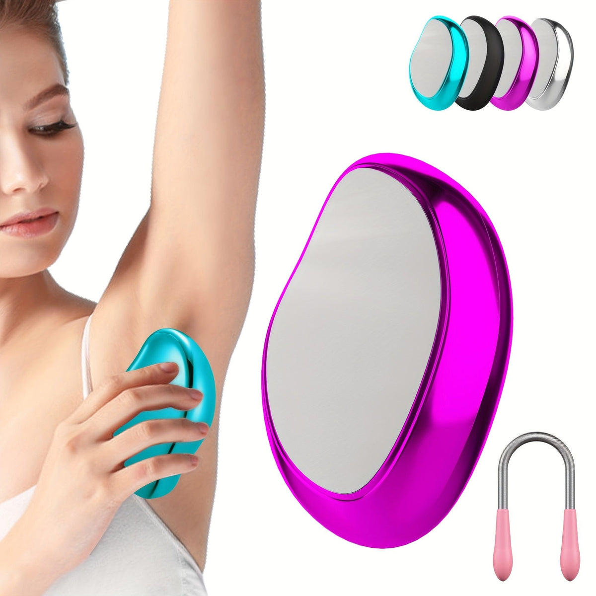 Crystal Hair Eraser Physical Hair Removal Tool Epilator Reusable Body Depilation Tool Glass Hair Remover Portable Mild Epilator