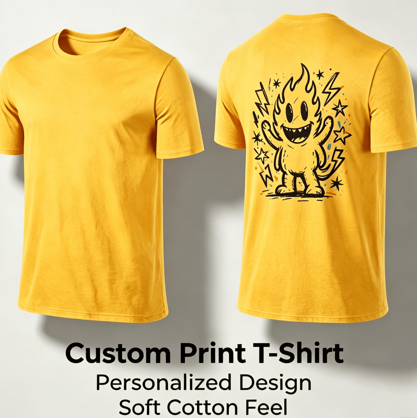 Customized pattern cotton short-sleeve T-shirt, colorful splashing smile print on the back, customizable picture and text personalized T-shirt, men's and women's same style casual loose everyday stre