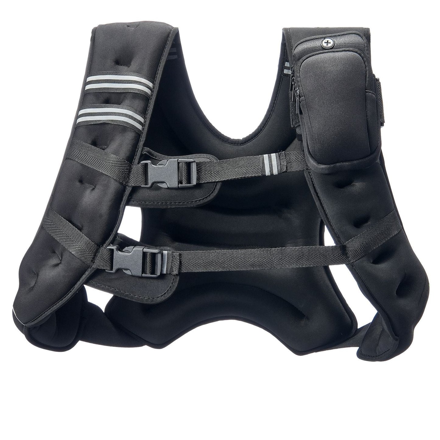 Weighted Vest, 30 lbs Weight Vest with Reflective Stripe, Adjustable Buckle Body Weight Vest for Men Women, Workout Equipment for Strength Training, Running, Jogging, Fitness, and Weight Loss