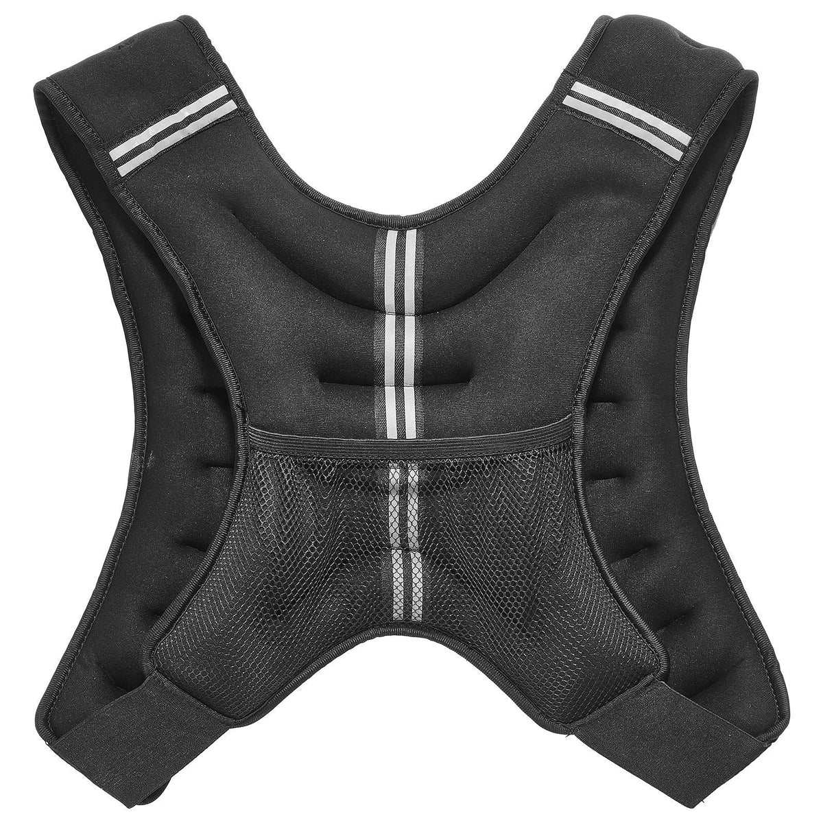 Weighted Vest, 20 lbs Weight Vest with Reflective Stripe, Adjustable Buckle Body Weight Vest for Men Women, Workout Equipment for Strength Training, Running, Jogging, Fitness, and Weight Loss