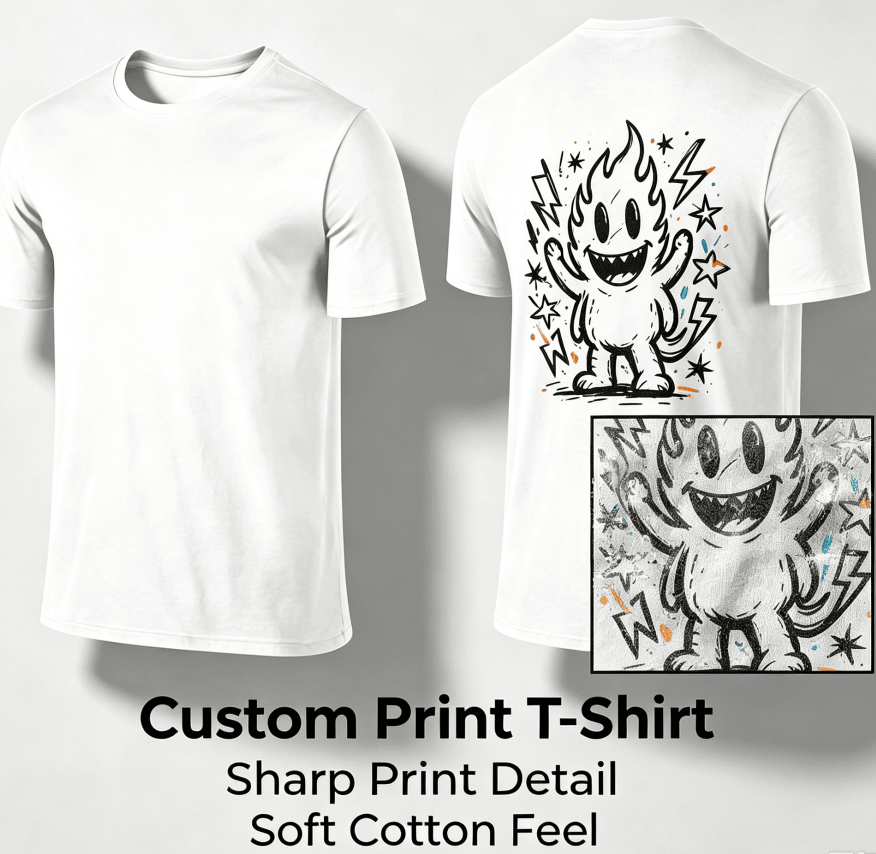 Customized pattern cotton short-sleeve T-shirt, colorful splashing smile print on the back, customizable picture and text personalized T-shirt, men's and women's same style casual loose everyday stre