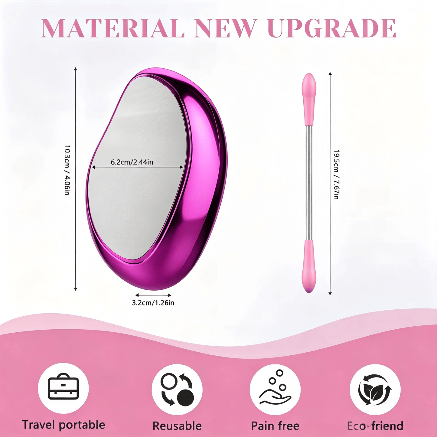 Crystal Hair Eraser Physical Hair Removal Tool Epilator Reusable Body Depilation Tool Glass Hair Remover Portable Mild Epilator