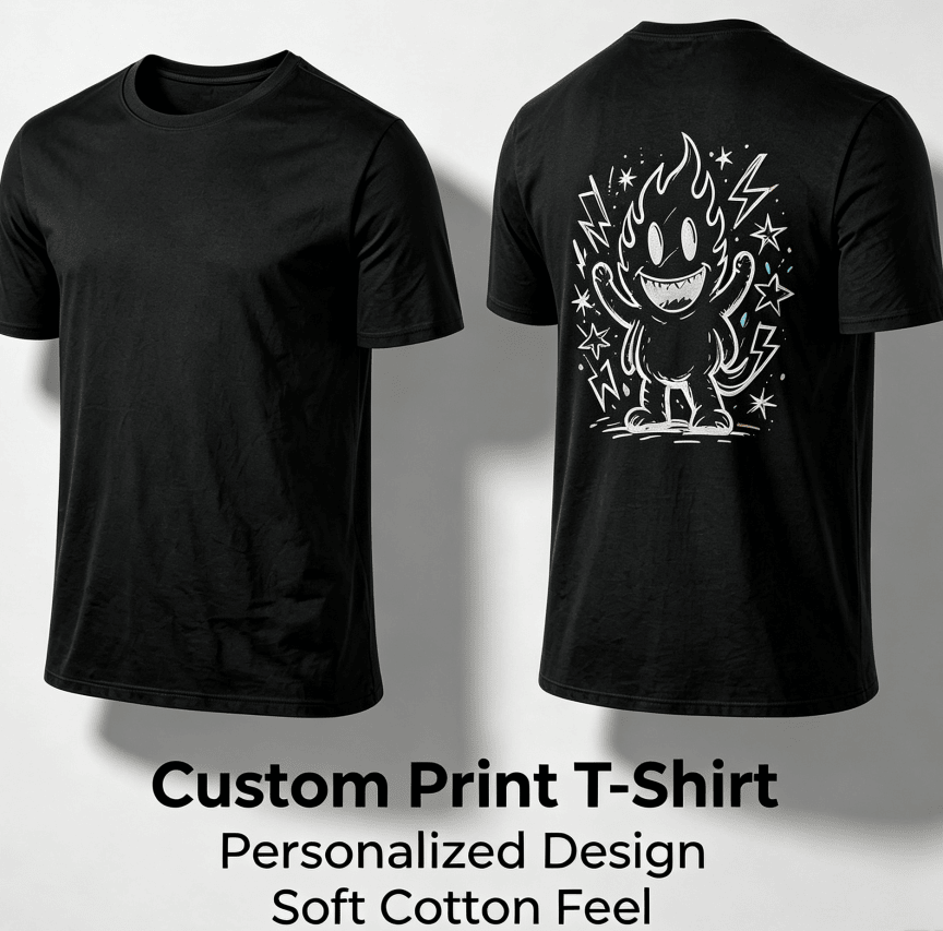 Customized pattern cotton short-sleeve T-shirt, colorful splashing smile print on the back, customizable picture and text personalized T-shirt, men's and women's same style casual loose everyday stre