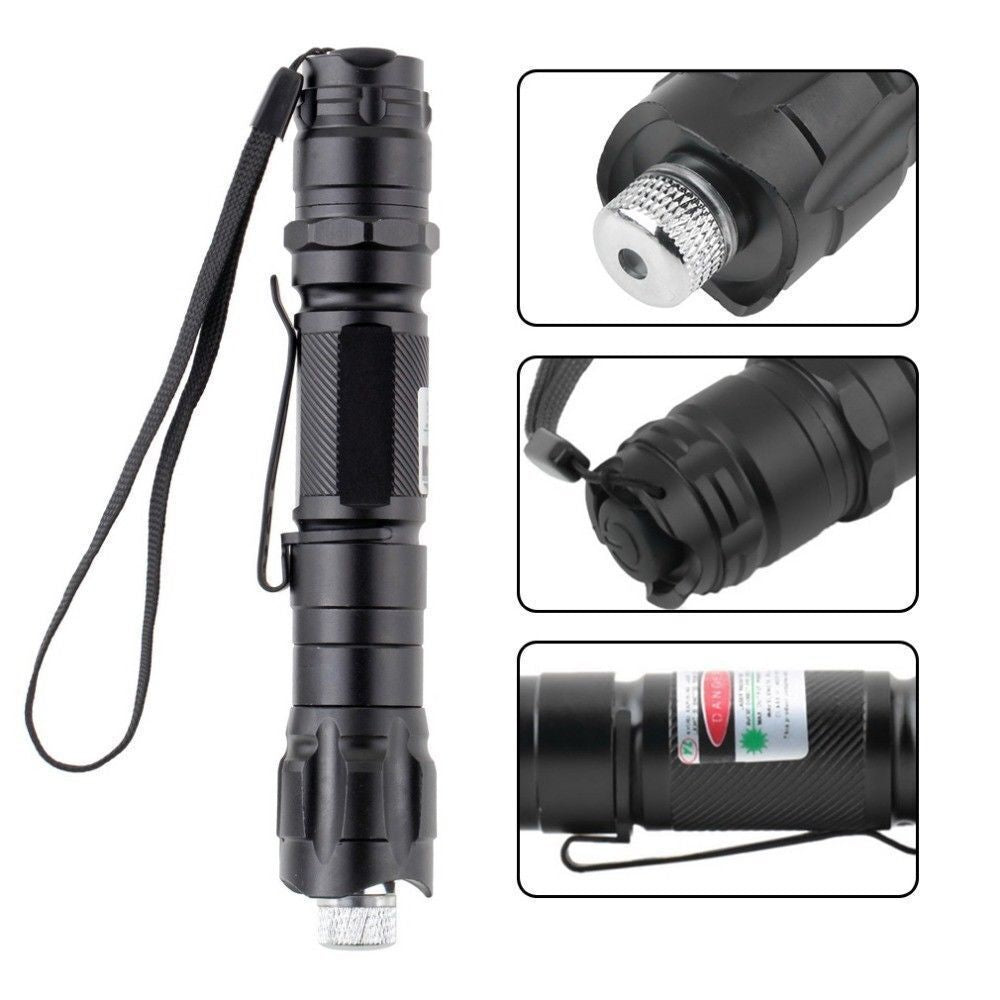 Green Laser Pointer Pen Astronomy Star Visible Beam Lazer+Battery+Charger