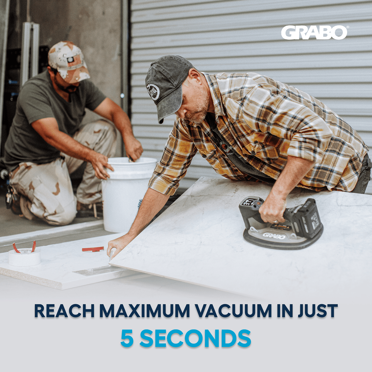 GRABO Pro Brushless Vacuum Suction Gripper 375 lb, Tool Only, No Battery