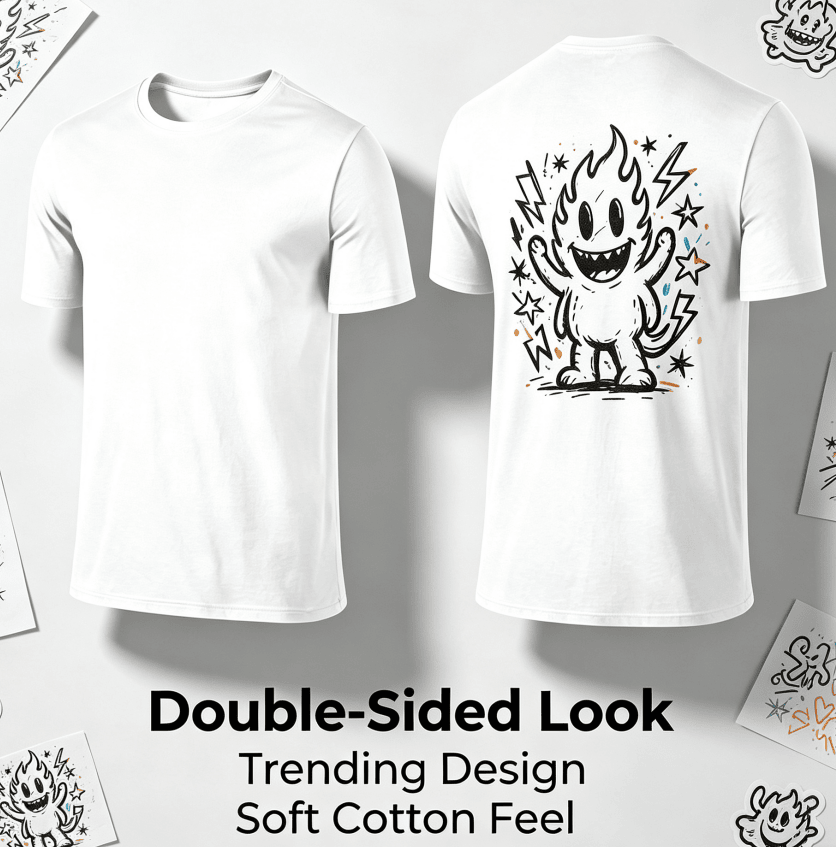Customized pattern cotton short-sleeve T-shirt, colorful splashing smile print on the back, customizable picture and text personalized T-shirt, men's and women's same style casual loose everyday stre