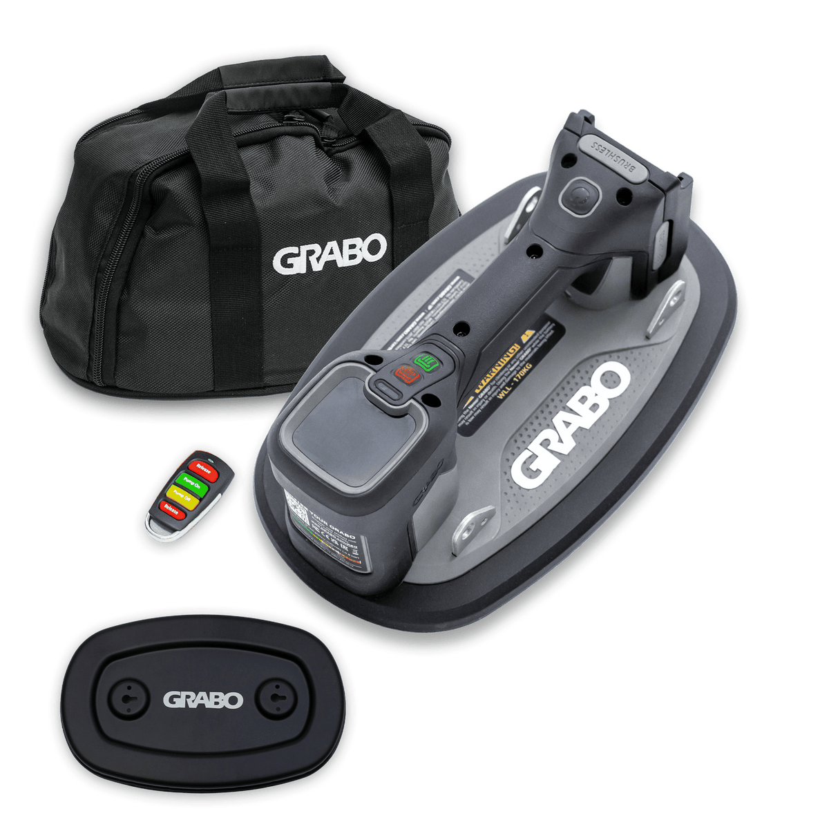 GRABO Pro Brushless Vacuum Suction Gripper 375 lb, Tool Only, No Battery