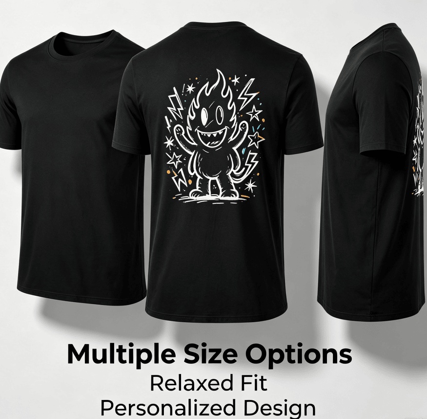 Customized pattern cotton short-sleeve T-shirt, colorful splashing smile print on the back, customizable picture and text personalized T-shirt, men's and women's same style casual loose everyday stre