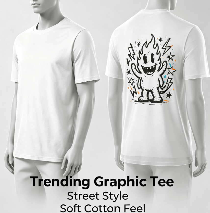 Customized pattern cotton short-sleeve T-shirt, colorful splashing smile print on the back, customizable picture and text personalized T-shirt, men's and women's same style casual loose everyday stre