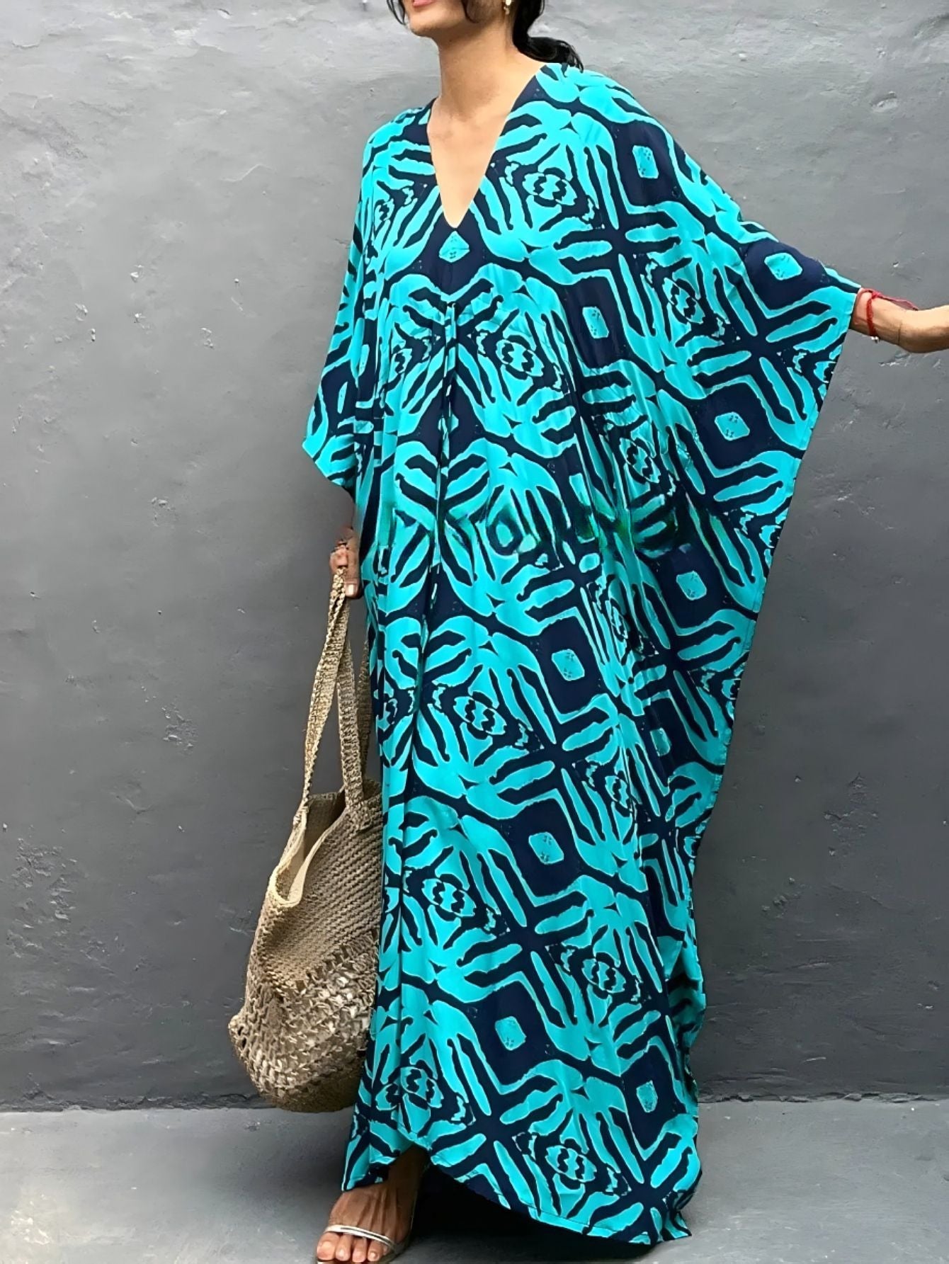 Drawstring Beach Cover-up Sun Protection Clothing Blouse