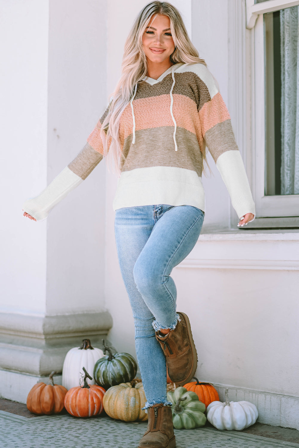 Parker Knitted Drawstring Hooded Sweater