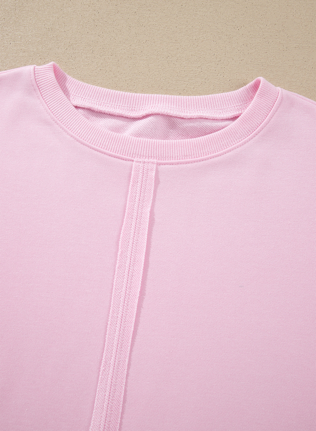 Lace Trim Bow Tie Sleeve Raw Seam Sweatshirt