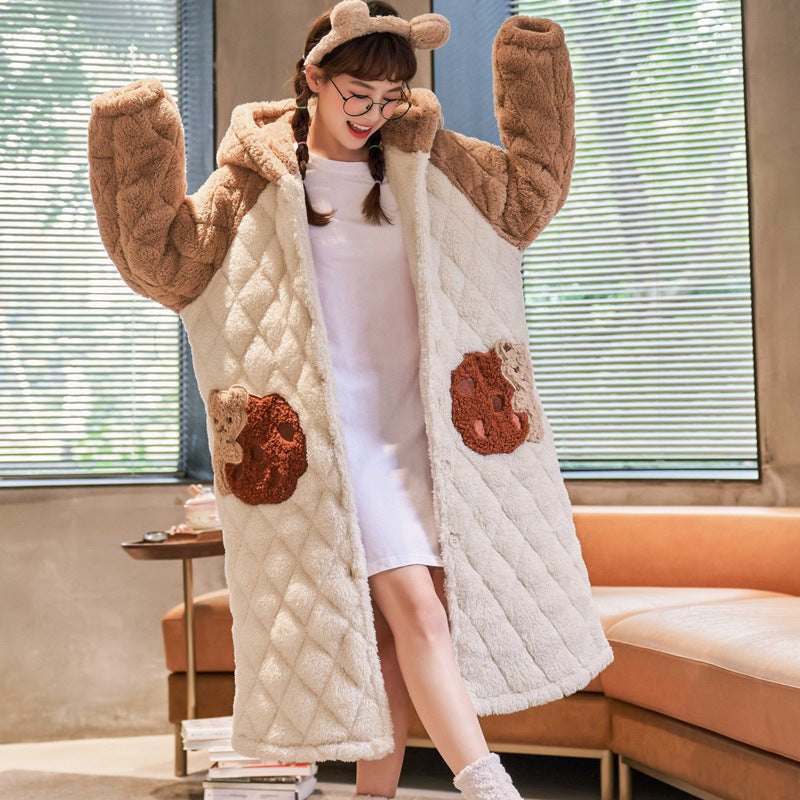 Wearable Warm Winter Home Clothing Set