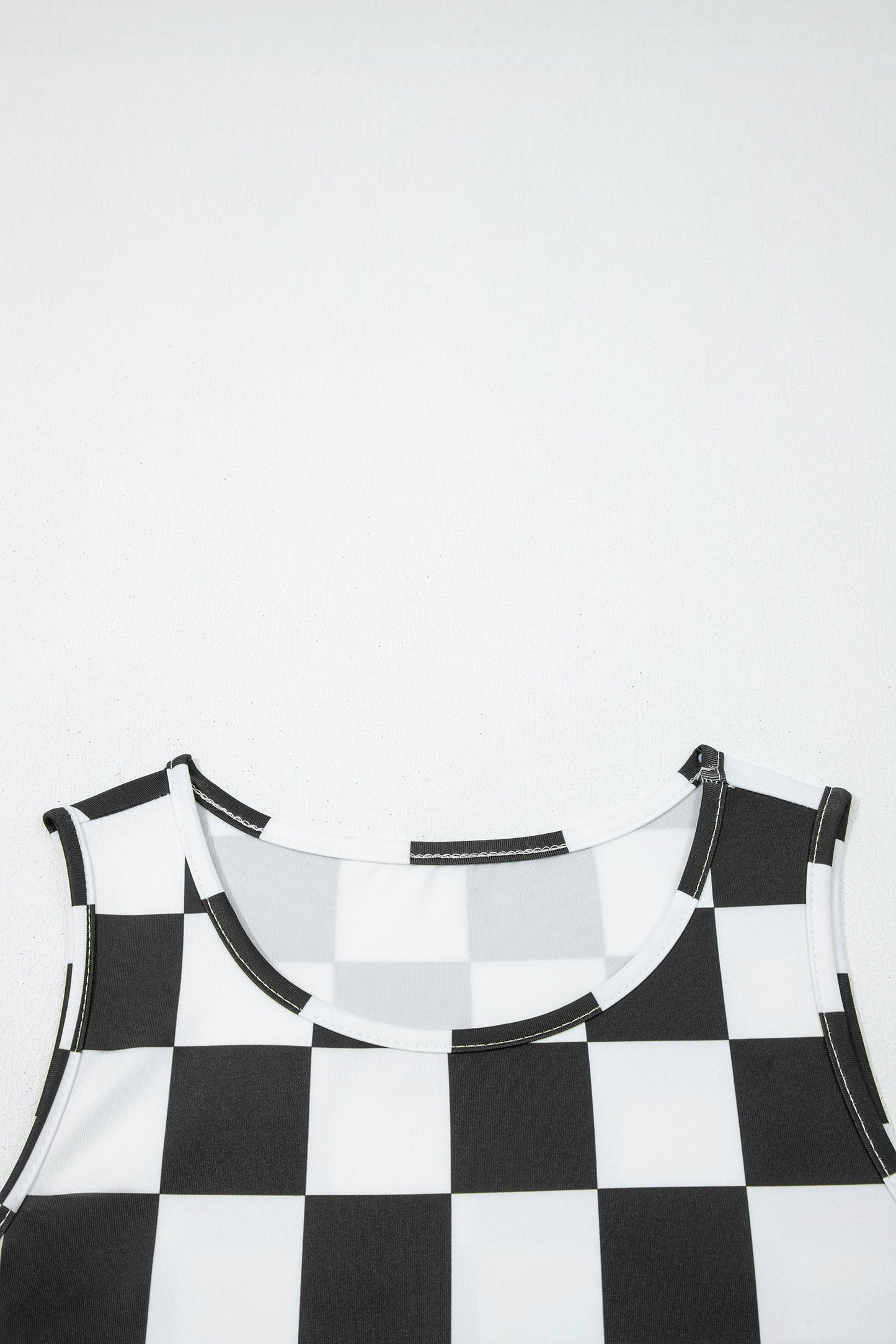 Checker Sleeveless Tank Top