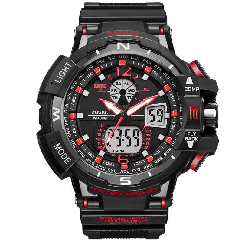 Modern Sport Watch For Men and Woman With LED Digital Quartz Display Men's Top Brand Luxury Digital-watch Relogio Masculino In Army Military Popular Design Waterproof 50M