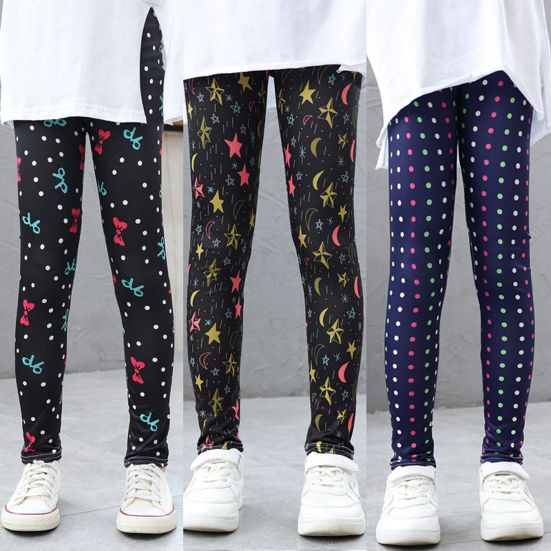 Summer Thin Stretchy Base Leggings For Children