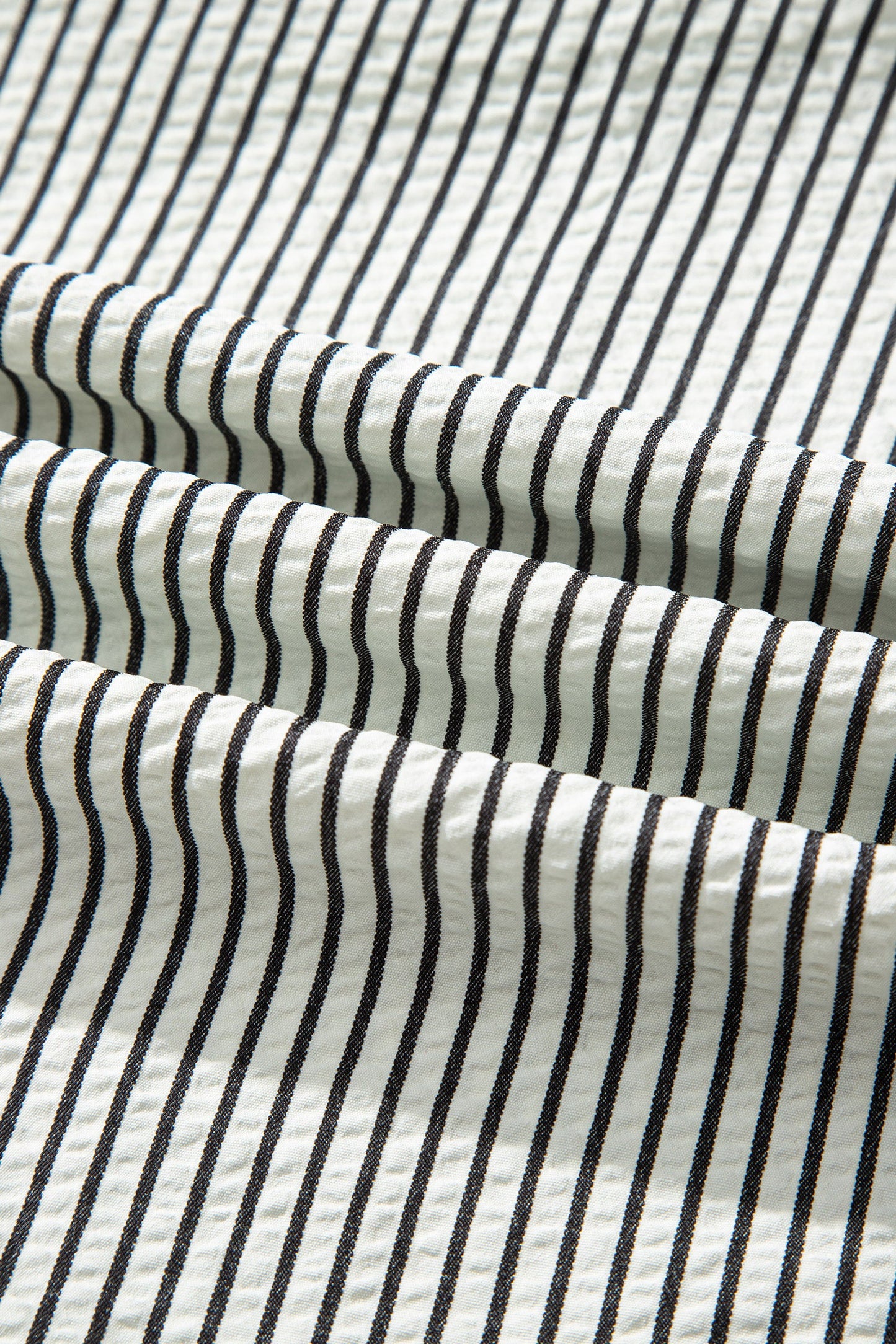 Stripe Frilled Half Buttoned Maxi Dress
