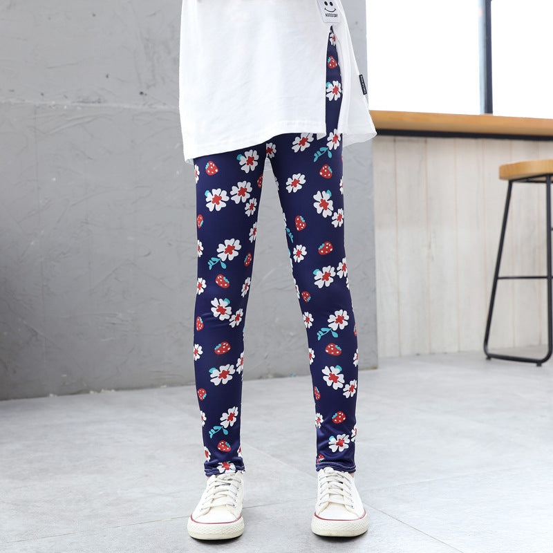 Summer Thin Stretchy Base Leggings For Children