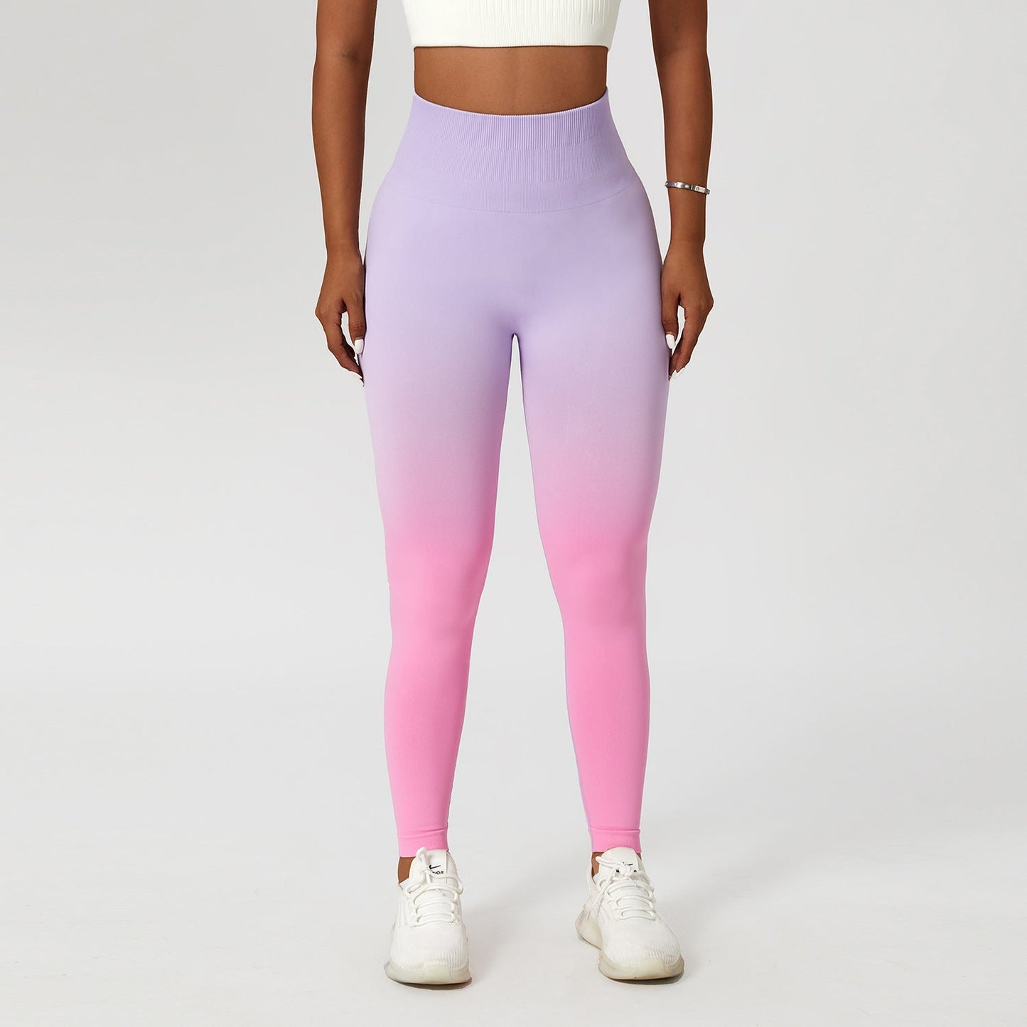 Gradient Fitness High Waist Sportswear Tight Outdoor Pants