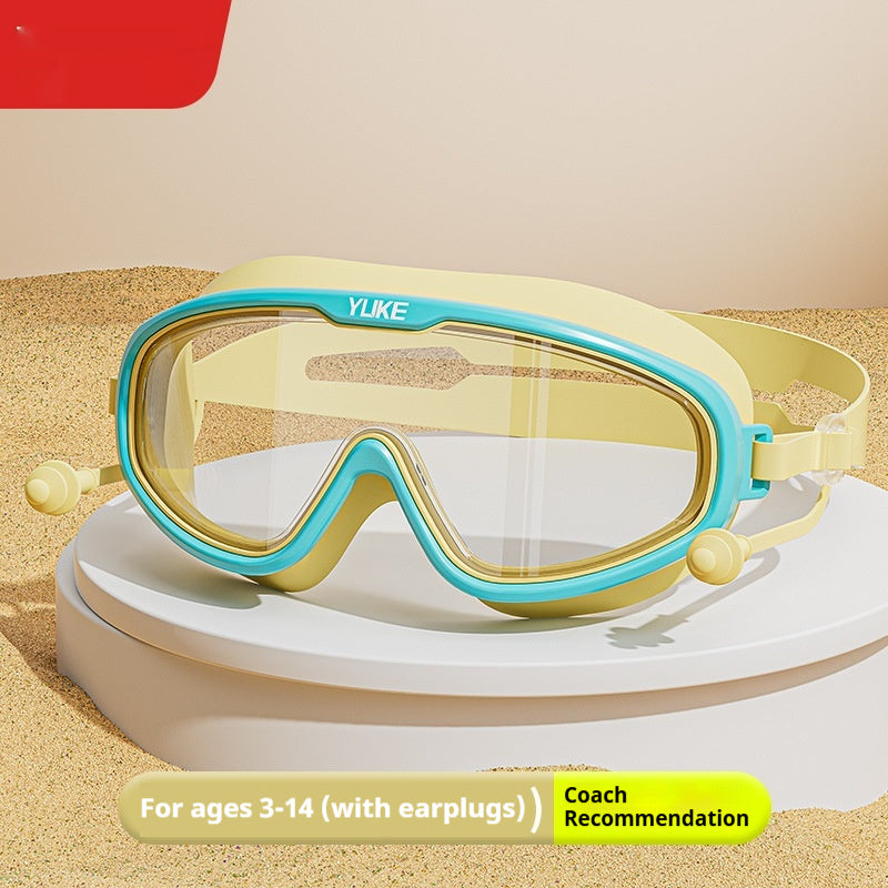 Children's Swimming Goggles With High Waterproof Anti Fog And Nose Protection Integrated Design
