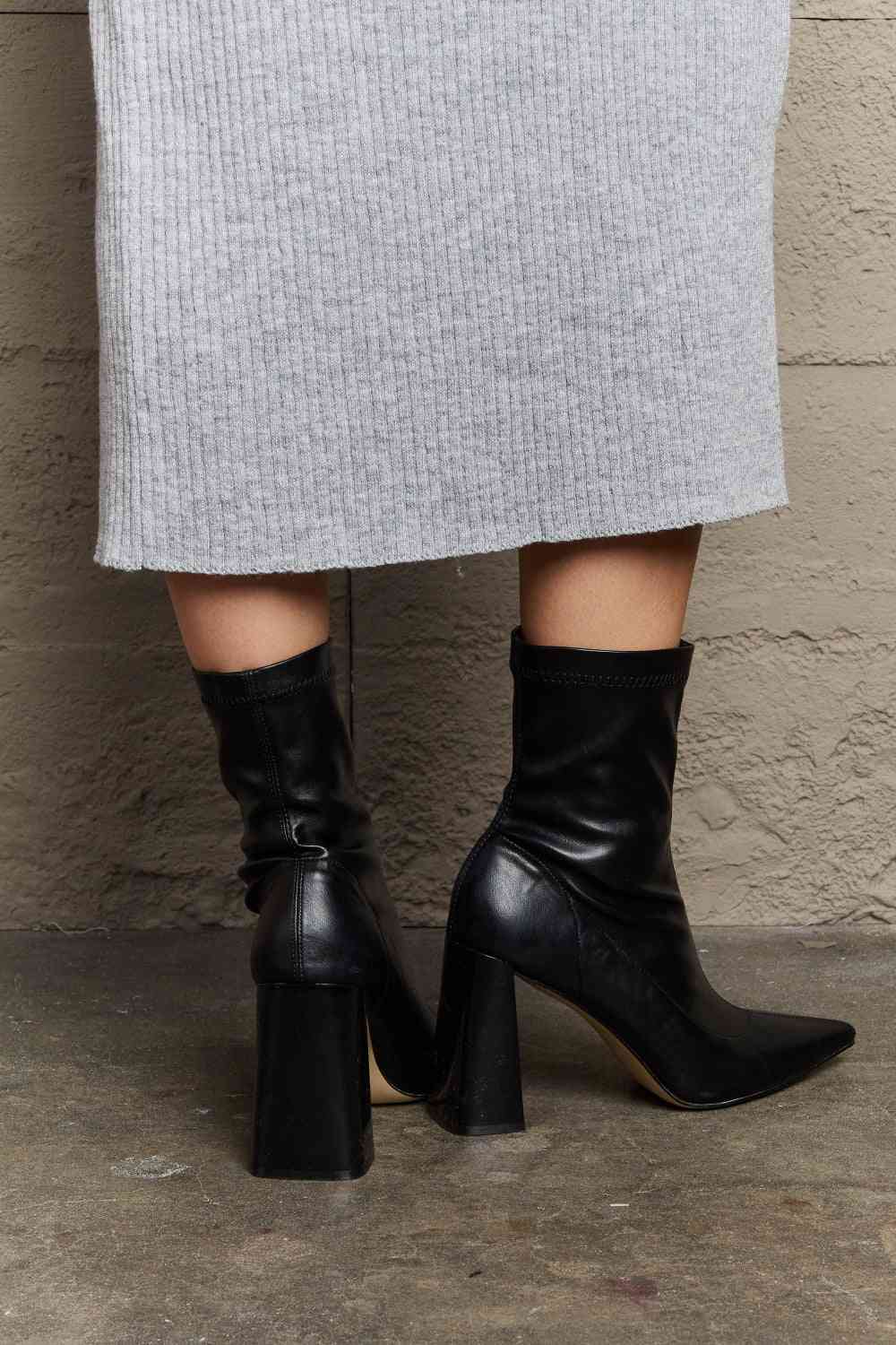 Weeboo Stacy Heel Sock Boots