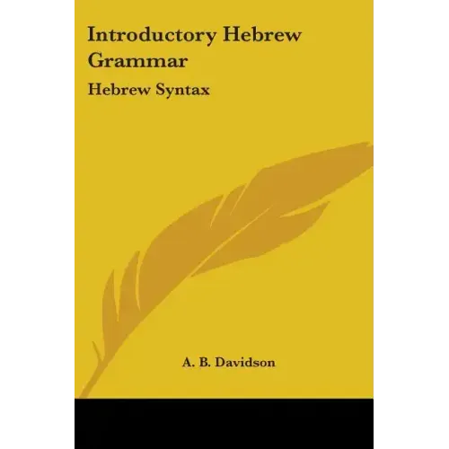 Introductory Hebrew Grammar: Hebrew Syntax
