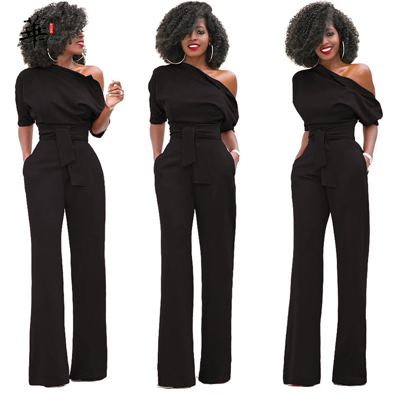 EtherealBe Elegant Wide Leg Pants Romper - Chic Styles