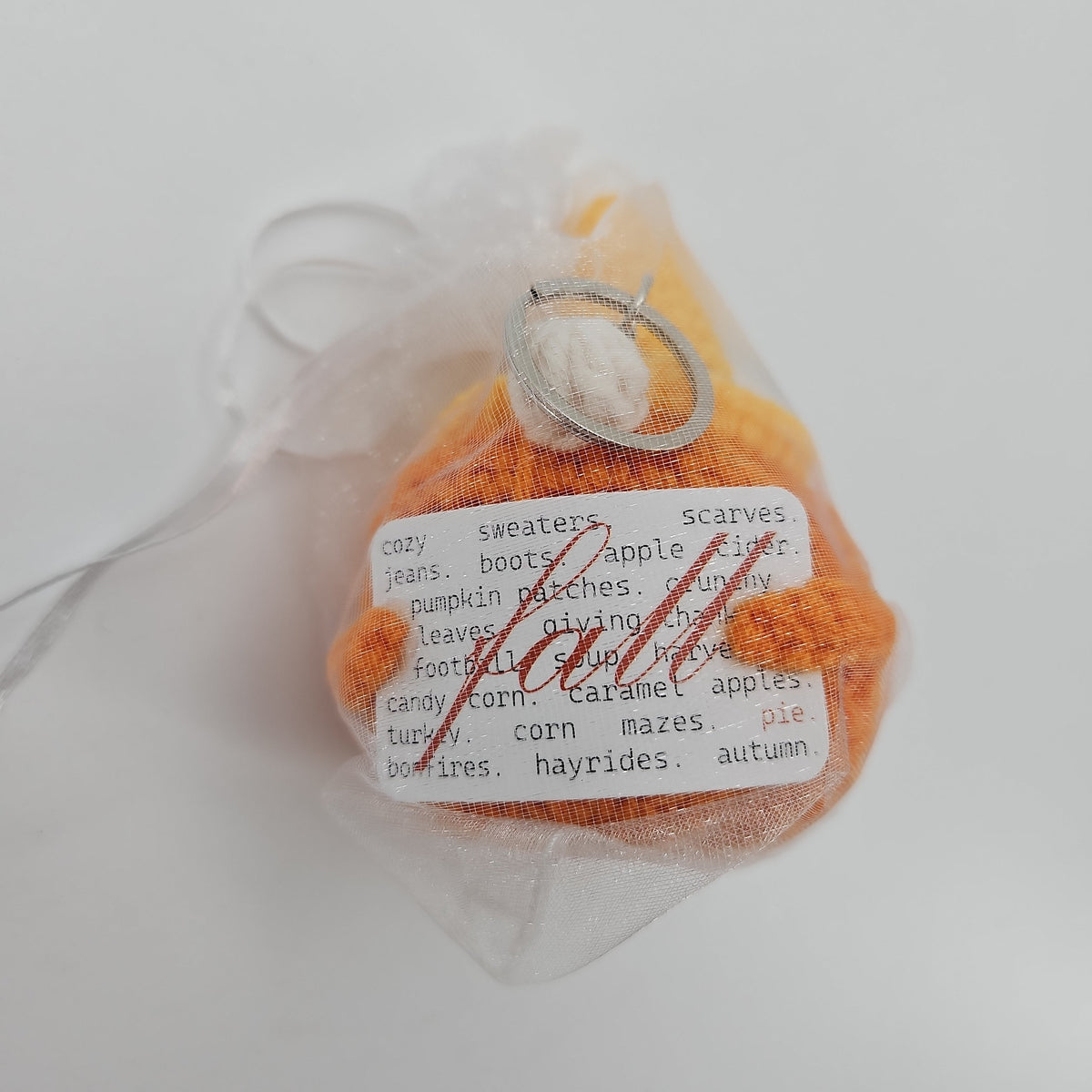 Frabaca Autumn Soft Keychain with Metal Ring, MXH-NGRGZ002
