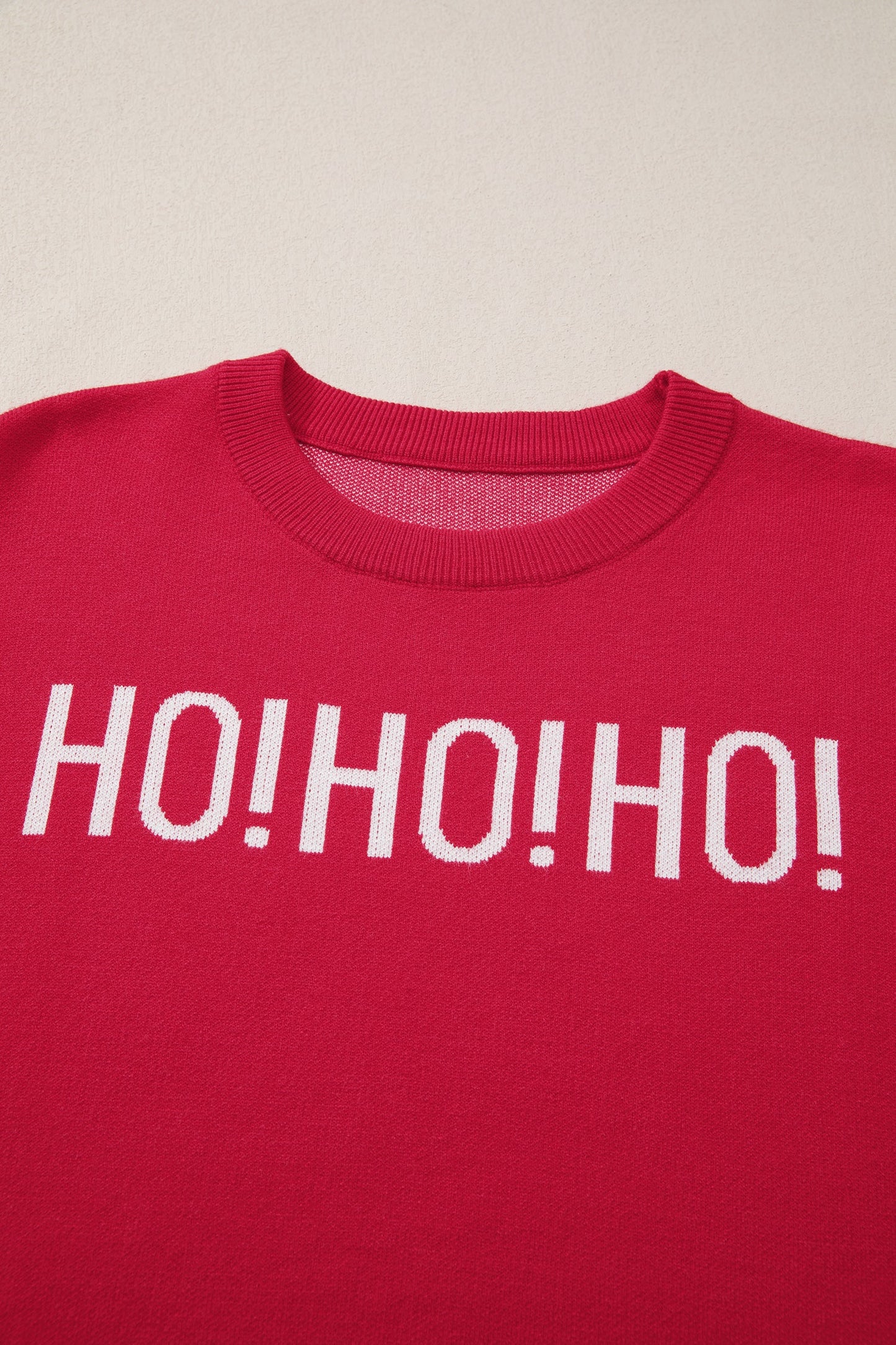 Ho Ho Ho Merry Christmas Drop Shoulder Sweater