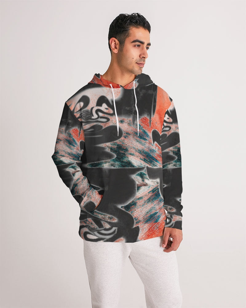 STREATWEAR GRUNGE RED AND BLACK CREATED FLIPSTYLEZ Men's Hoodie