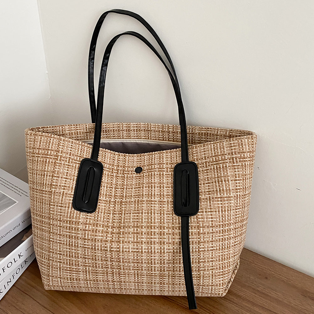 New Women Bag Totes Weave Braided Women's Handbags Luxury Lady Hand Bags Purse Pocket Women Large Capacity Shopping Tote Sac