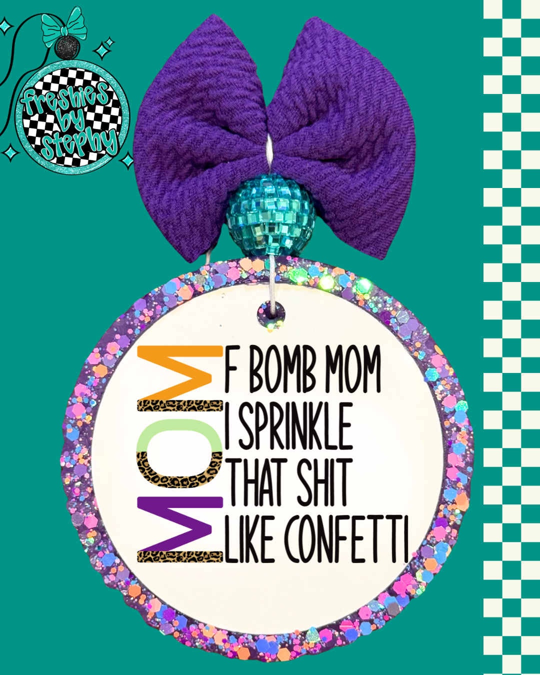 Mom Confetti Funny Car Air Freshener | Sassy Mom Life Gift