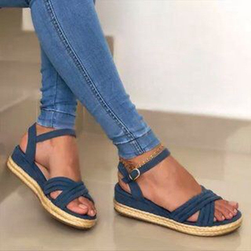 Fish Mouth Adult Viscose Shoes European And American Plus Size Women's Sandals