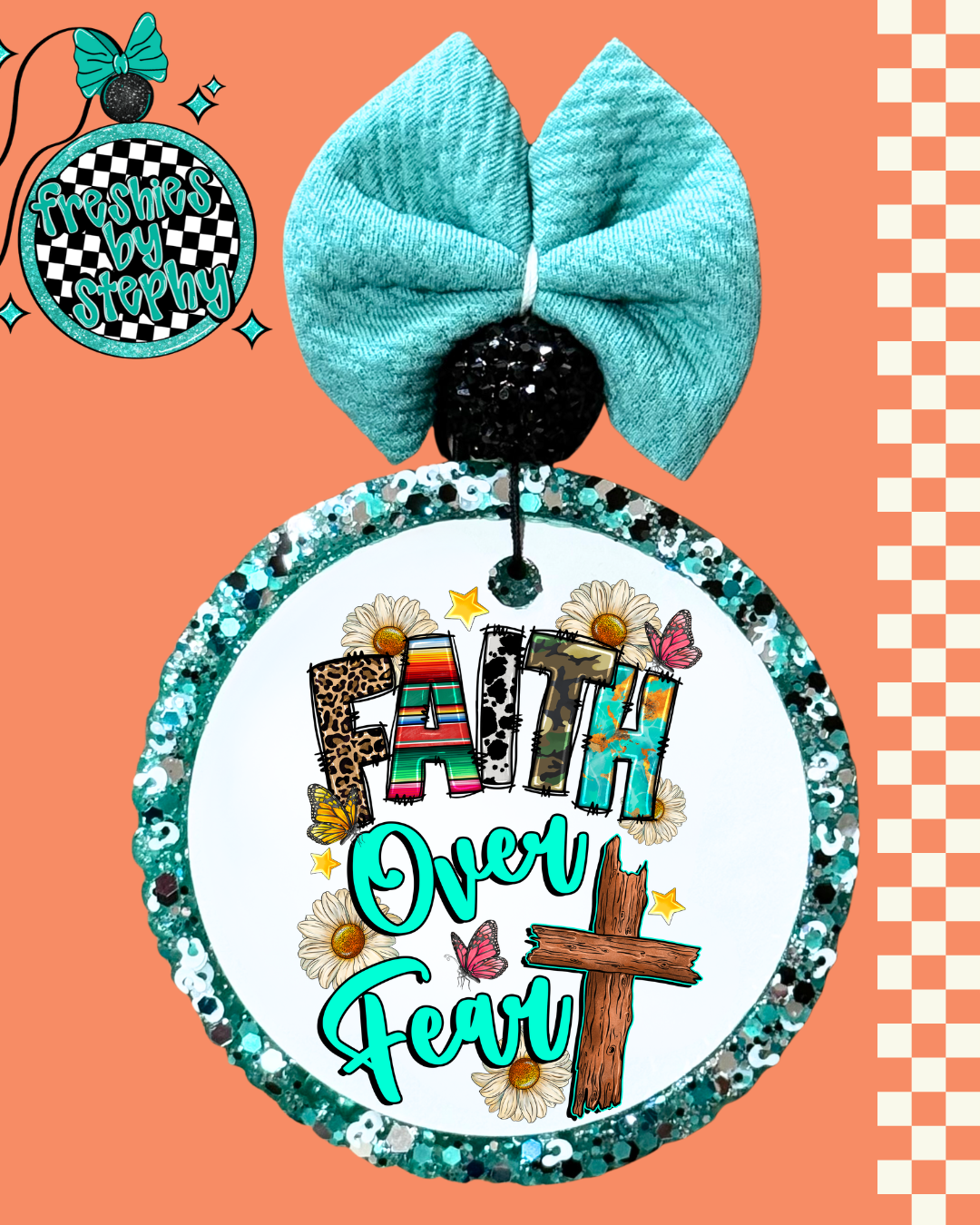 Faith Over Fear Car Freshie | Christian Car Accessory | Inspirational Gift