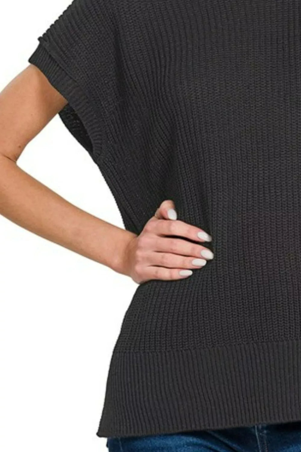 Zenana Oversized Crew Neck Sweater