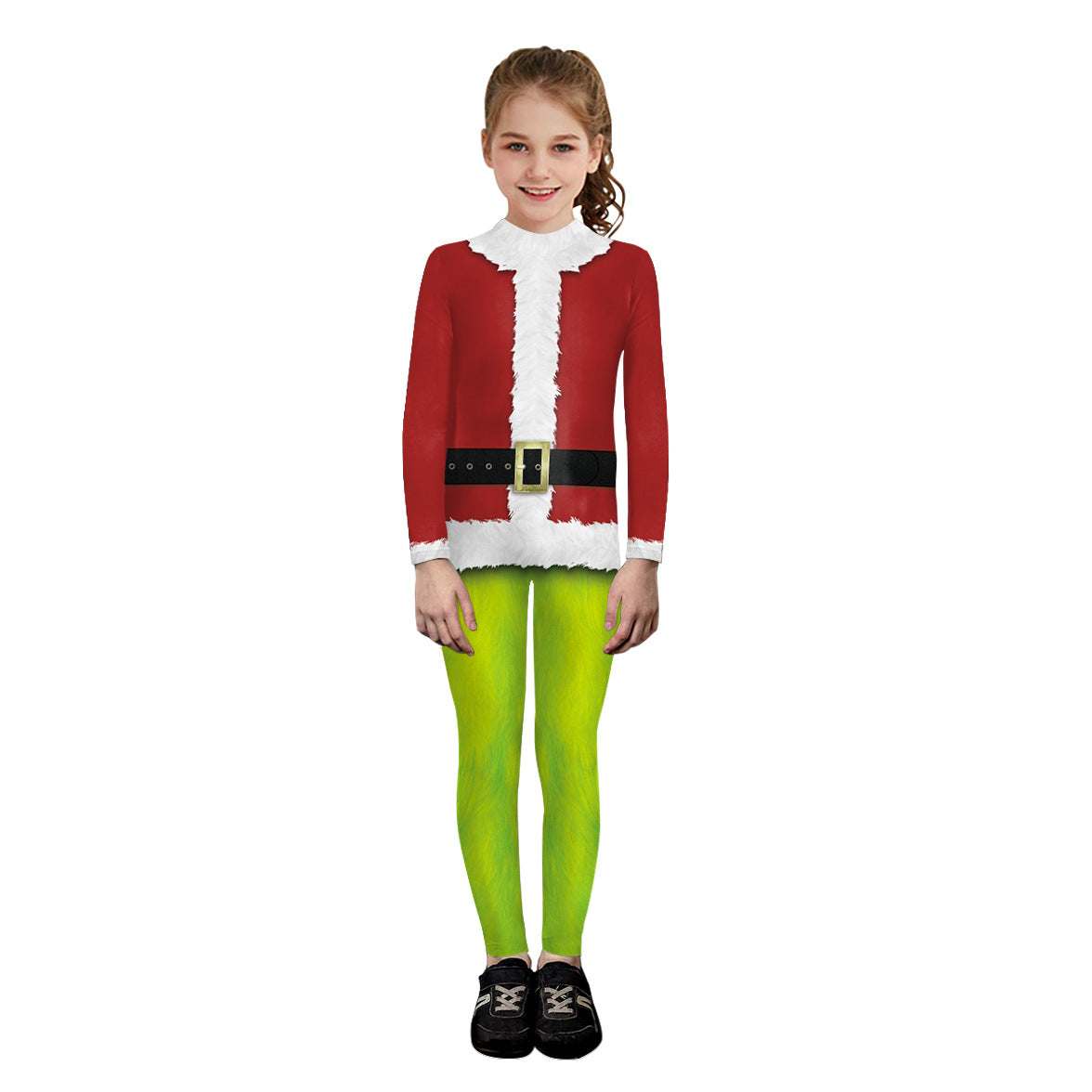 Christmas Clothing  Family Clothing Cos Stage Costume Digital Printed Jumpsuit Tight Jumpsuit