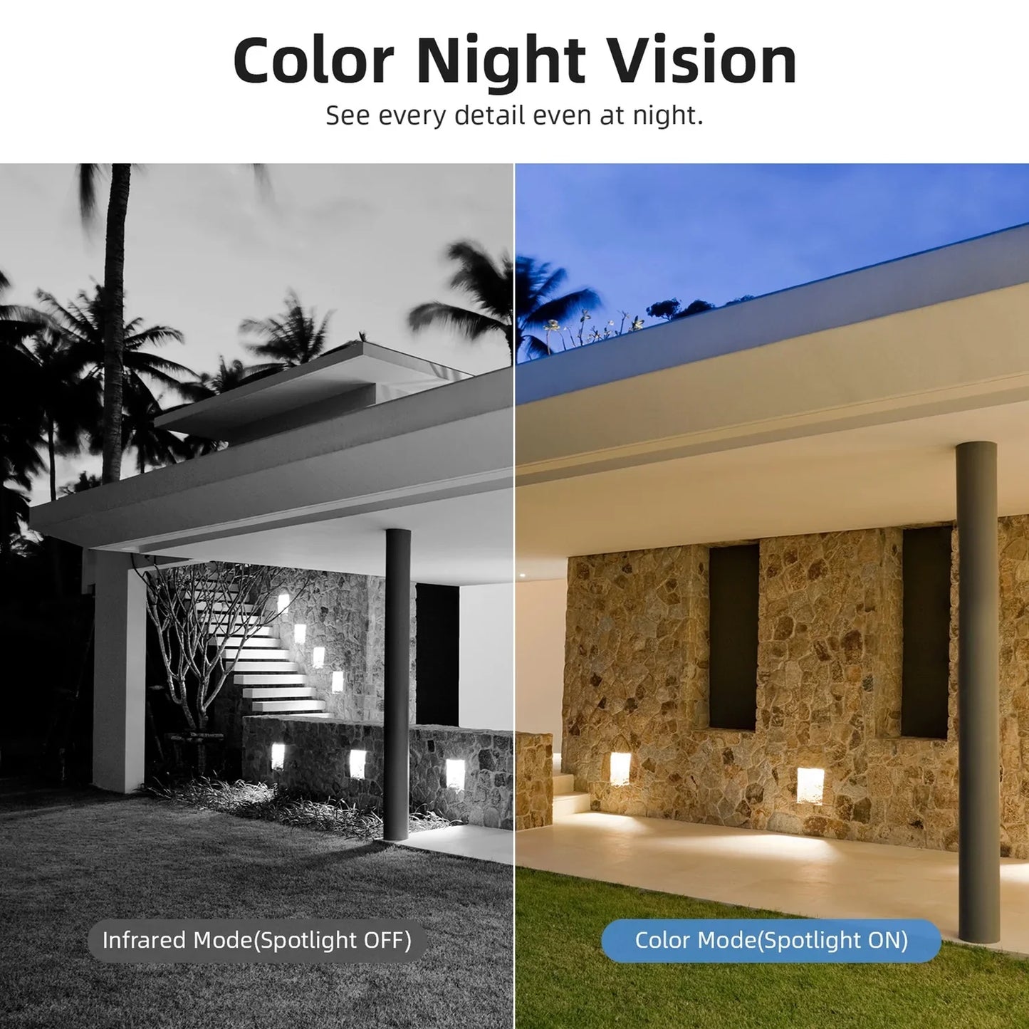 AOSU (C6L2BA11) 2K QHD 3.0-MP Wi-Fi Outdoor AI-Smart Security Camera White (NEW)