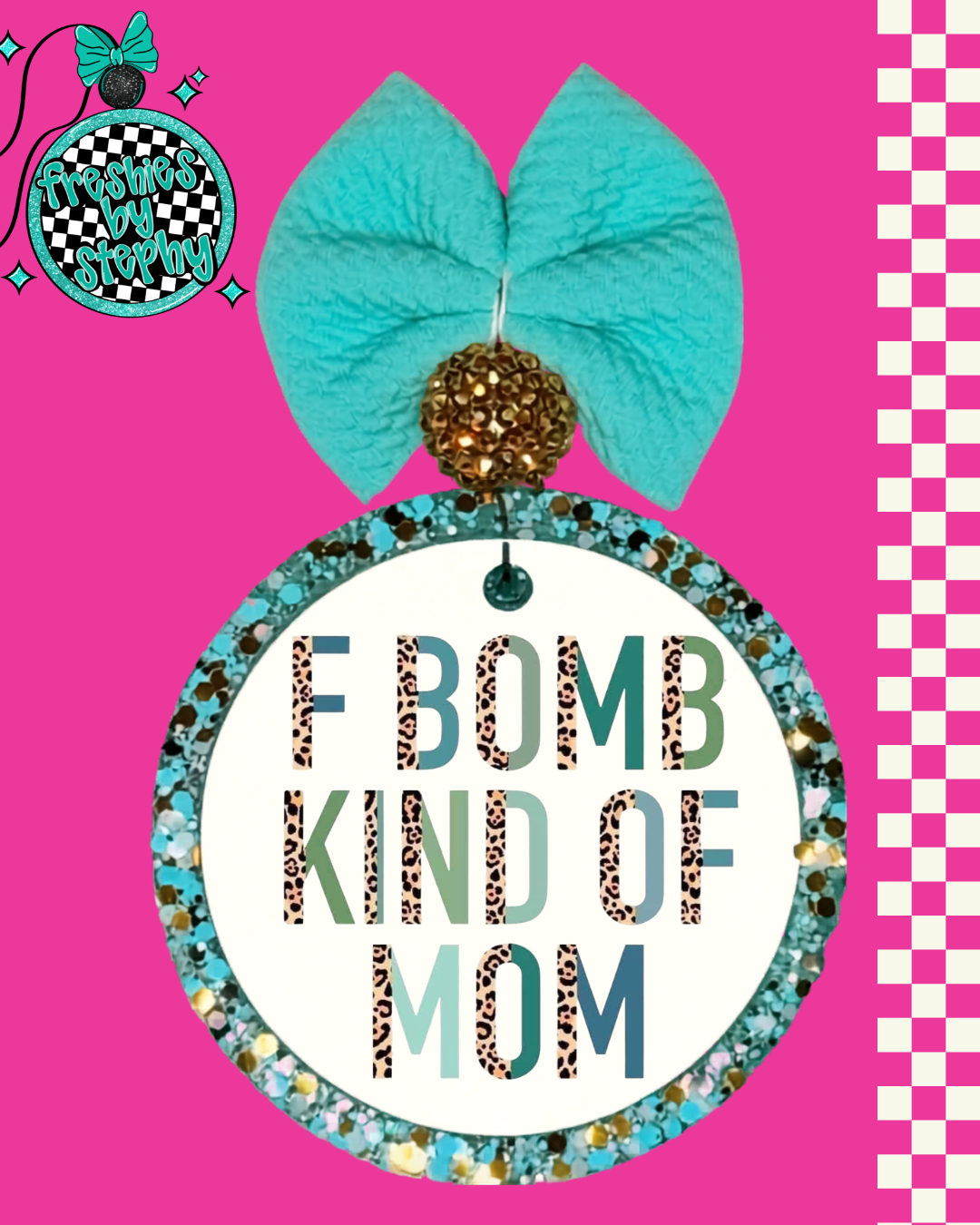 F Bomb Kind of Mom Car Air Freshener | Funny Mom Gift Freshie