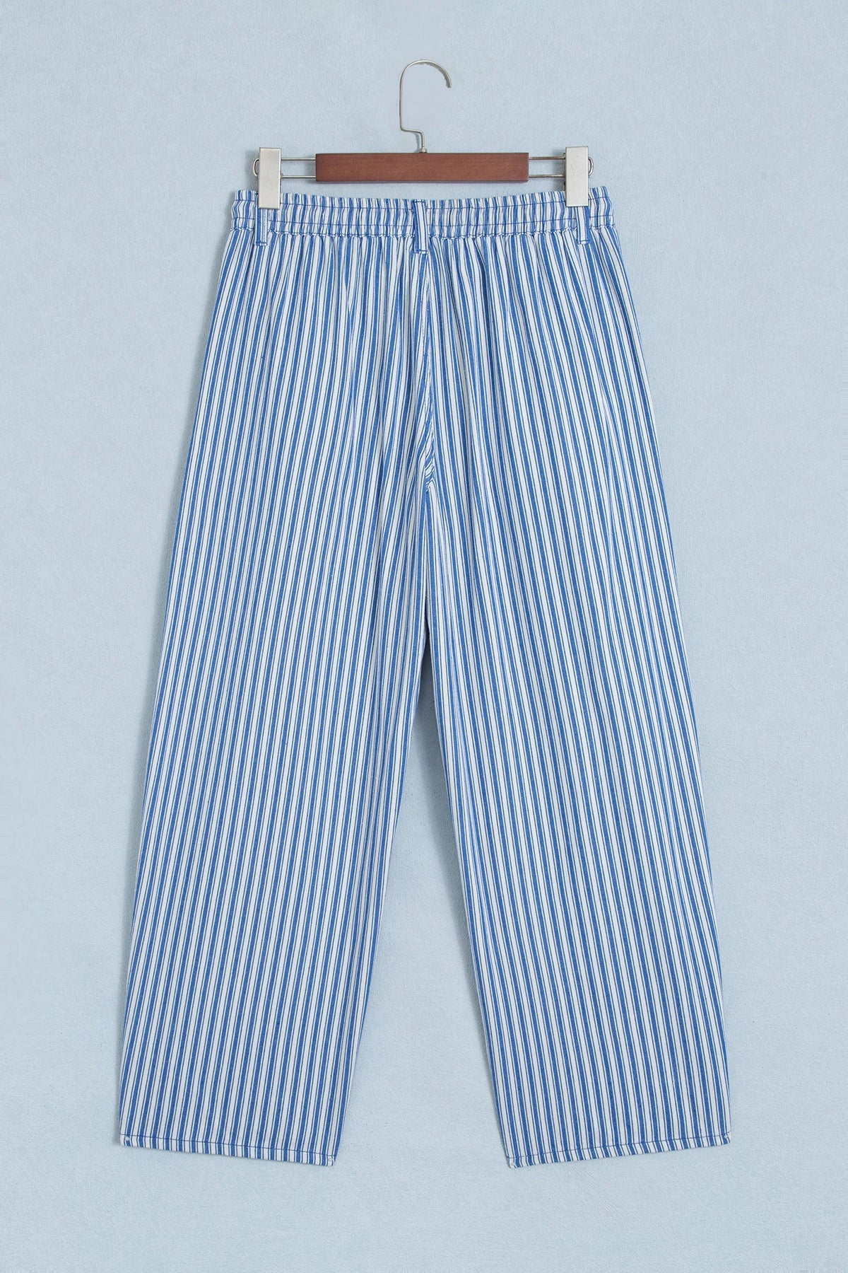 Stripe High Waist Drawstring Loose Pants