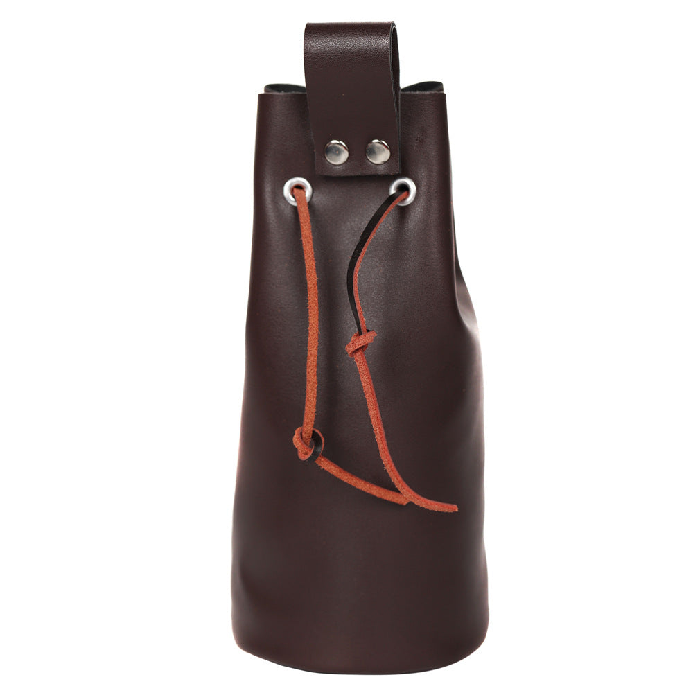 Cowhide Drawstring Leather Handmade Coin Purse