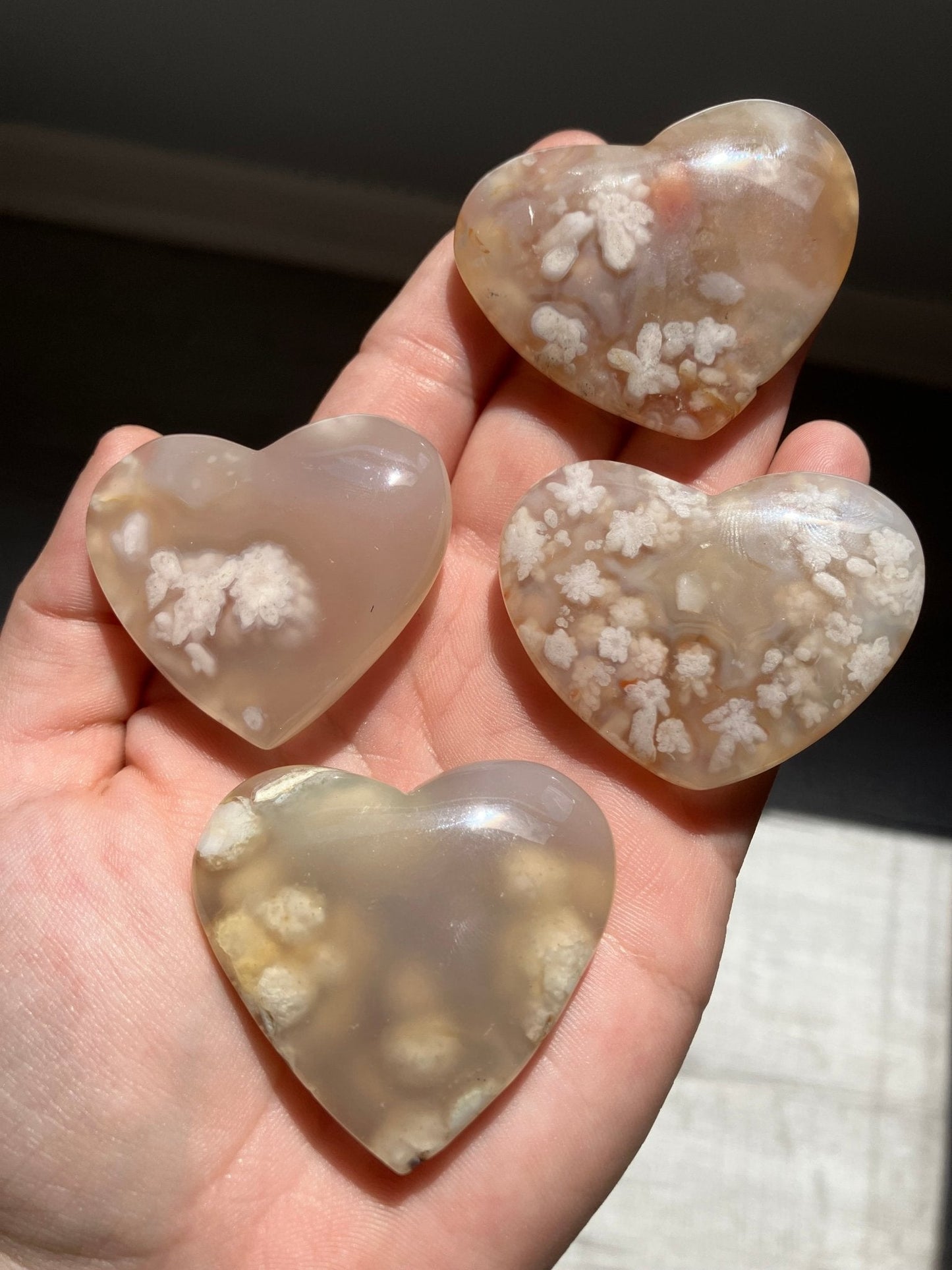 Flower Agate Carvings – Intuitive Pick, Various Shapes