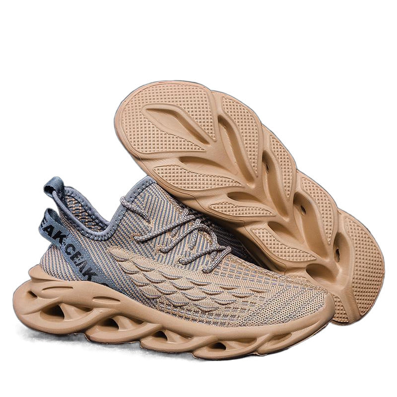 Flyknit mesh shoes for men lightweight and casual trendy shoes