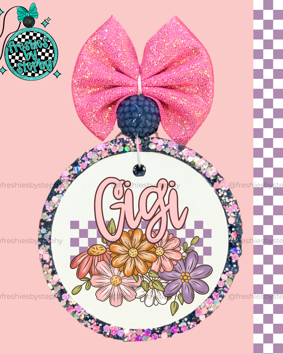 Gigi Car Air Freshener Gift | Grandma Floral Freshie